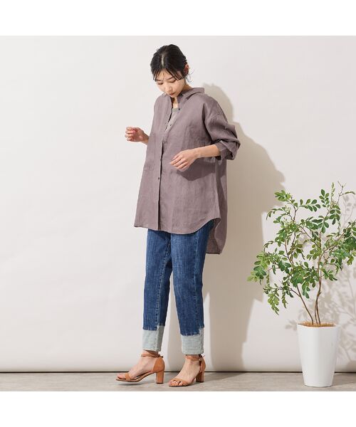 PISANO / ピサーノ シャツ・ブラウス | 【リネン100％・手洗いOK】ビッグポケットオーバーシャツ | 詳細3