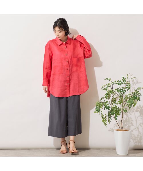 PISANO / ピサーノ シャツ・ブラウス | 【リネン100％・手洗いOK】ビッグポケットオーバーシャツ | 詳細6