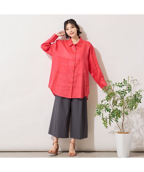 PISANO / ピサーノ シャツ・ブラウス | 【リネン100％・手洗いOK】ビッグポケットオーバーシャツ | 詳細7