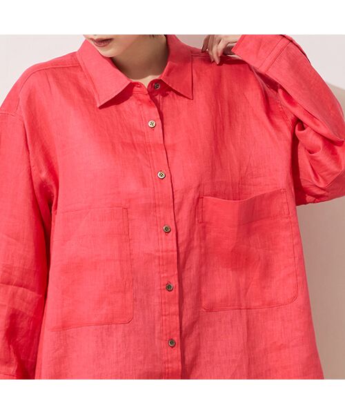PISANO / ピサーノ シャツ・ブラウス | 【リネン100％・手洗いOK】ビッグポケットオーバーシャツ | 詳細8