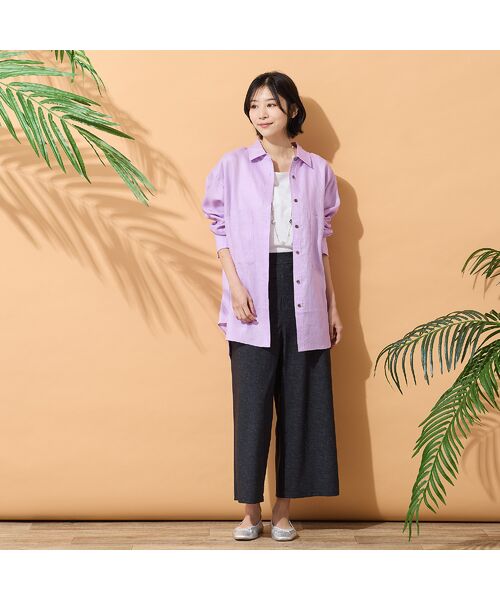 PISANO / ピサーノ シャツ・ブラウス | 【リネン100％・手洗いOK】ビッグポケットオーバーシャツ | 詳細13