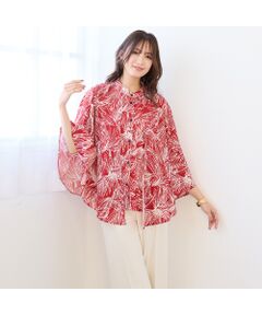 PISANO / ピサーノ シャツ・ブラウス | 【手洗いOK】3Way・花火プリントケープブラウス
