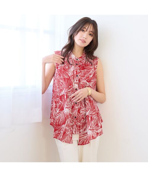 PISANO / ピサーノ シャツ・ブラウス | 【手洗いOK】3Way・花火プリントケープブラウス | 詳細13