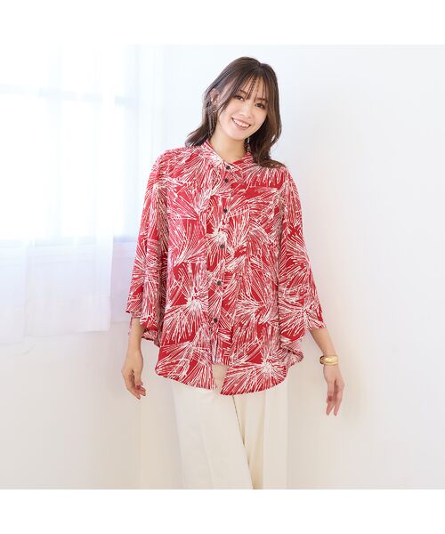 PISANO / ピサーノ シャツ・ブラウス | 【手洗いOK】3Way・花火プリントケープブラウス | 詳細15