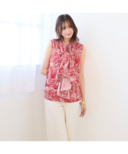 PISANO / ピサーノ シャツ・ブラウス | 【手洗いOK】3Way・花火プリントケープブラウス | 詳細17