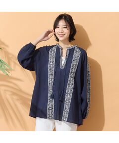PISANO / ピサーノ シャツ・ブラウス | 【手洗いOK・綿100％】綿楊柳刺繍ラグランスリーブブラウス