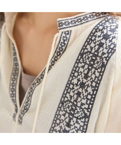 PISANO / ピサーノ シャツ・ブラウス | 【手洗いOK・綿100％】綿楊柳刺繍ラグランスリーブブラウス | 詳細10