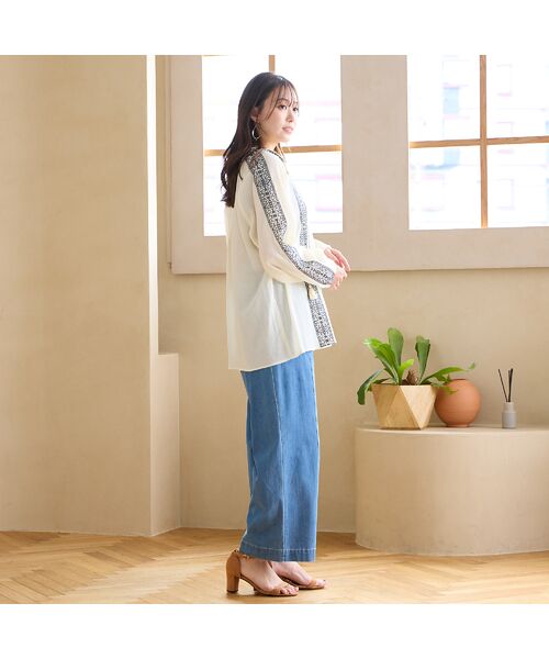 PISANO / ピサーノ シャツ・ブラウス | 【手洗いOK・綿100％】綿楊柳刺繍ラグランスリーブブラウス | 詳細7