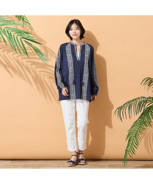 PISANO / ピサーノ シャツ・ブラウス | 【手洗いOK・綿100％】綿楊柳刺繍ラグランスリーブブラウス | 詳細14