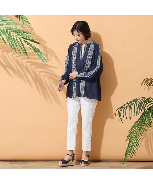 PISANO / ピサーノ シャツ・ブラウス | 【手洗いOK・綿100％】綿楊柳刺繍ラグランスリーブブラウス | 詳細16