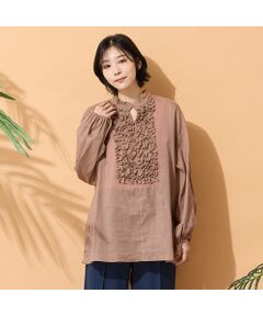 PISANO / ピサーノ シャツ・ブラウス | 【手洗いOK】コットンリネン・フロントフリルブラウス