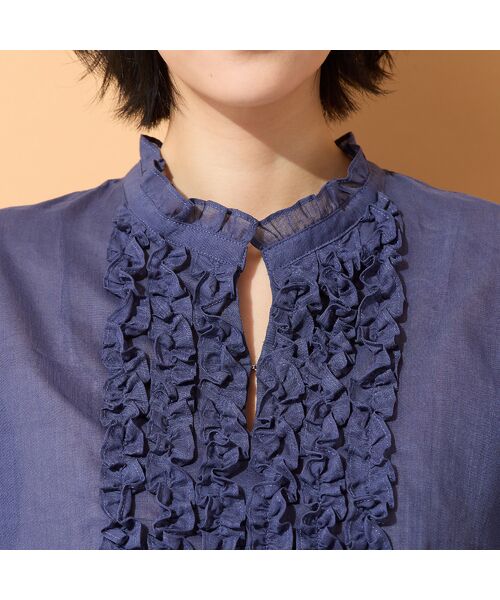 PISANO / ピサーノ シャツ・ブラウス | 【手洗いOK】コットンリネン・フロントフリルブラウス | 詳細11