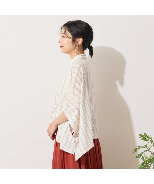 PISANO / ピサーノ シャツ・ブラウス | 【手洗いOK】ストライプ×ボーダーレイヤード風ブラウス | 詳細1