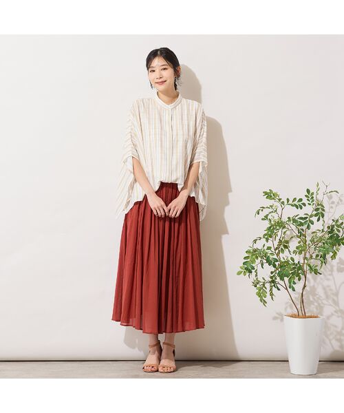 PISANO / ピサーノ シャツ・ブラウス | 【手洗いOK】ストライプ×ボーダーレイヤード風ブラウス | 詳細3