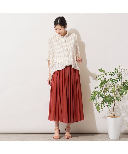 PISANO / ピサーノ シャツ・ブラウス | 【手洗いOK】ストライプ×ボーダーレイヤード風ブラウス | 詳細4