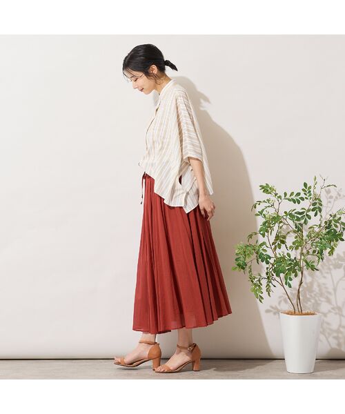 PISANO / ピサーノ シャツ・ブラウス | 【手洗いOK】ストライプ×ボーダーレイヤード風ブラウス | 詳細6