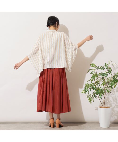 PISANO / ピサーノ シャツ・ブラウス | 【手洗いOK】ストライプ×ボーダーレイヤード風ブラウス | 詳細7