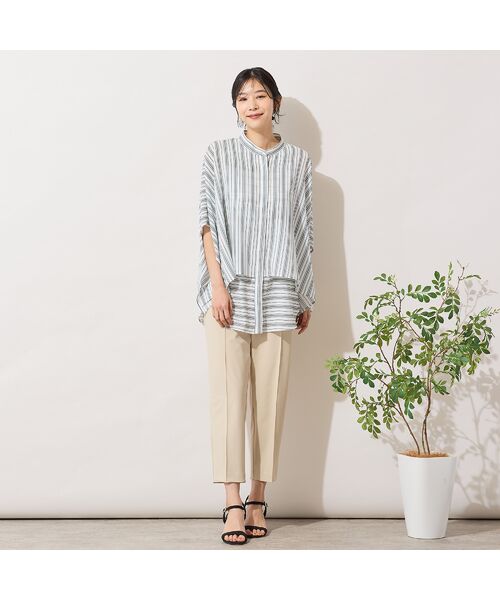 PISANO / ピサーノ シャツ・ブラウス | 【手洗いOK】ストライプ×ボーダーレイヤード風ブラウス | 詳細11