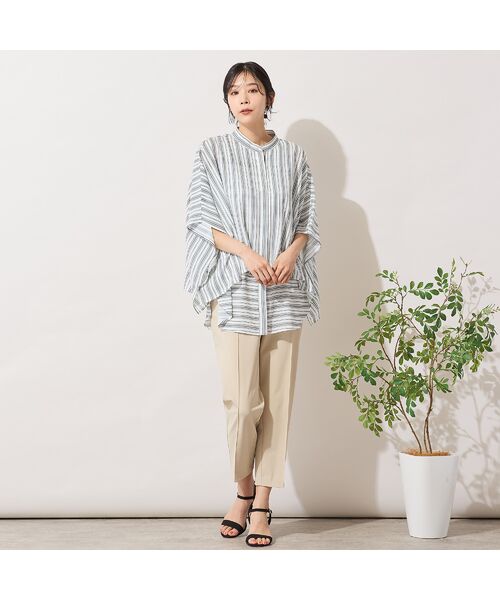 PISANO / ピサーノ シャツ・ブラウス | 【手洗いOK】ストライプ×ボーダーレイヤード風ブラウス | 詳細13