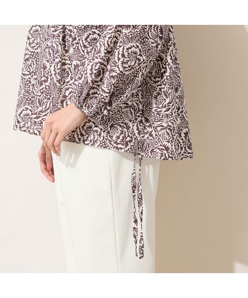 PISANO / ピサーノ シャツ・ブラウス | 【手洗いOK・綿100％・リバティコラボ】サイドドロスト・ラウンドネックブラウス | 詳細11