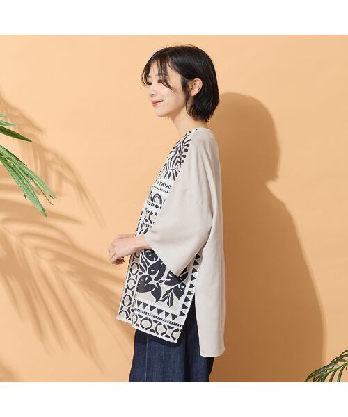 PISANO / ピサーノ シャツ・ブラウス | 【手洗いOK】ボタニカルプリントリラックスブラウス | 詳細1