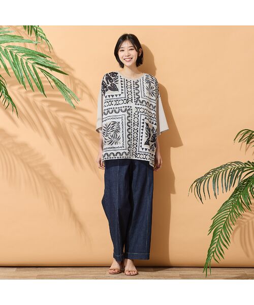 PISANO / ピサーノ シャツ・ブラウス | 【手洗いOK】ボタニカルプリントリラックスブラウス | 詳細3