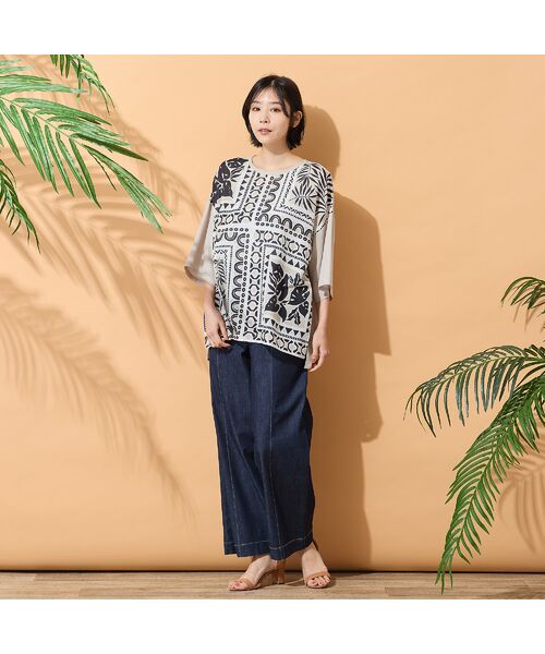 PISANO / ピサーノ シャツ・ブラウス | 【手洗いOK】ボタニカルプリントリラックスブラウス | 詳細5