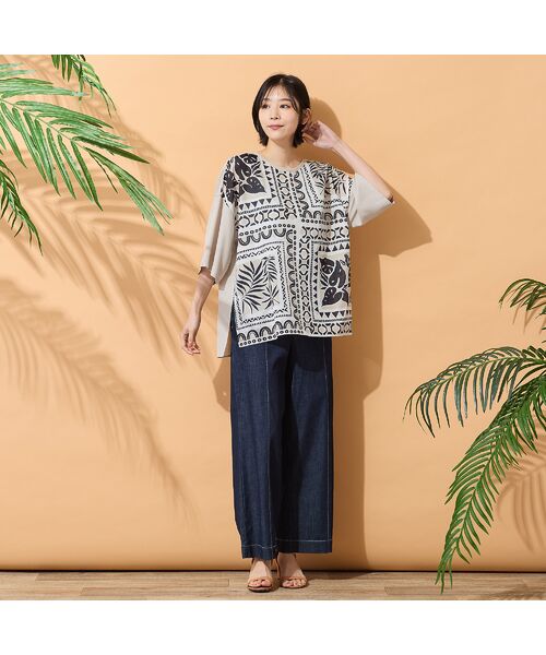 PISANO / ピサーノ シャツ・ブラウス | 【手洗いOK】ボタニカルプリントリラックスブラウス | 詳細6