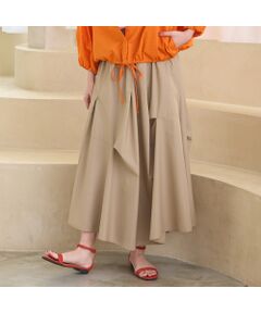 PISANO / ピサーノ ミニ・ひざ丈スカート | 【手洗いOK・セットアップ対応】タイプライター・ボリュームタックスカート