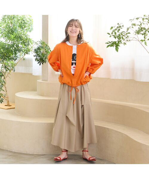 PISANO / ピサーノ ミニ・ひざ丈スカート | 【手洗いOK・セットアップ対応】タイプライター・ボリュームタックスカート | 詳細3