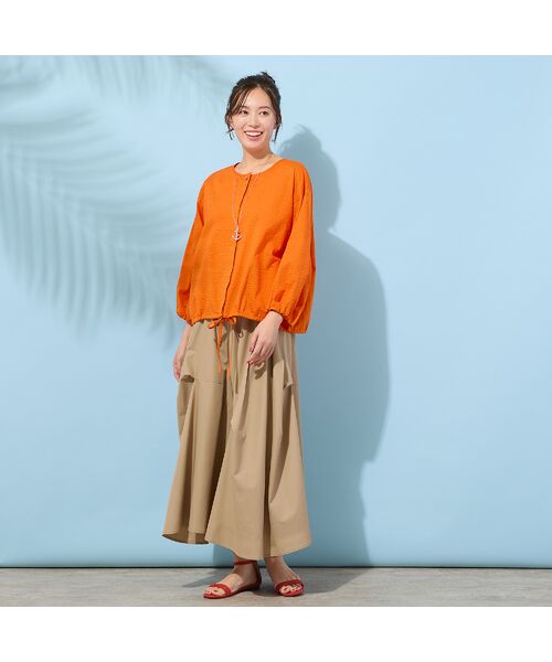 PISANO / ピサーノ ミニ・ひざ丈スカート | 【手洗いOK・セットアップ対応】タイプライター・ボリュームタックスカート | 詳細6