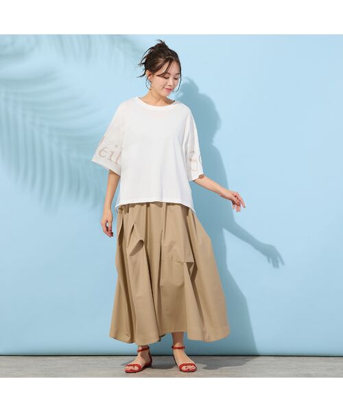 PISANO / ピサーノ ミニ・ひざ丈スカート | 【手洗いOK・セットアップ対応】タイプライター・ボリュームタックスカート | 詳細7