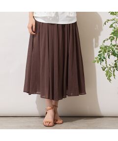 PISANO / ピサーノ ミニ・ひざ丈スカート | 【手洗いOK・綿100％】綿シフォンスカート