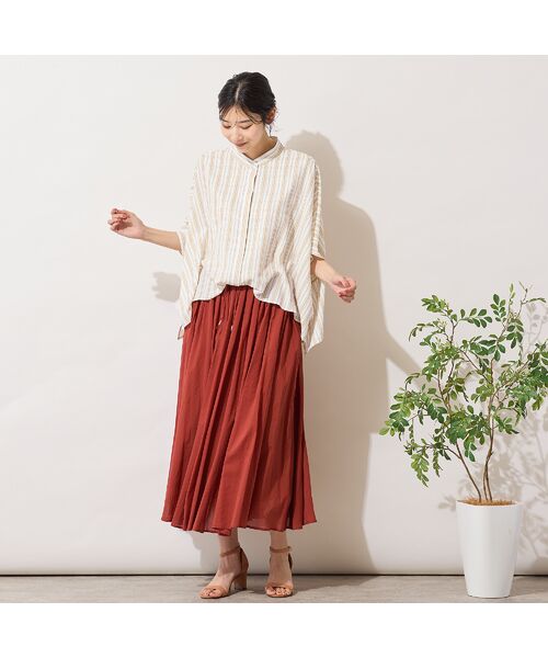 PISANO / ピサーノ ミニ・ひざ丈スカート | 【手洗いOK・綿100％】綿シフォンスカート | 詳細11