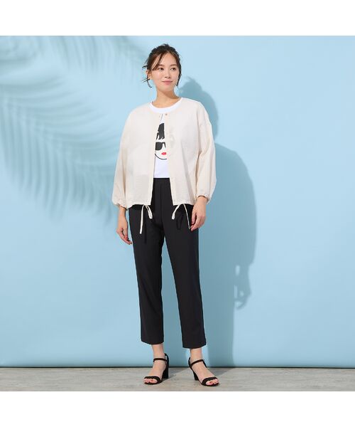 PISANO / ピサーノ ショート・ハーフ・半端丈パンツ | 【手洗いOK・接触冷感・吸水速乾・UVカット】クロップト丈ストレートスリムパンツ | 詳細6