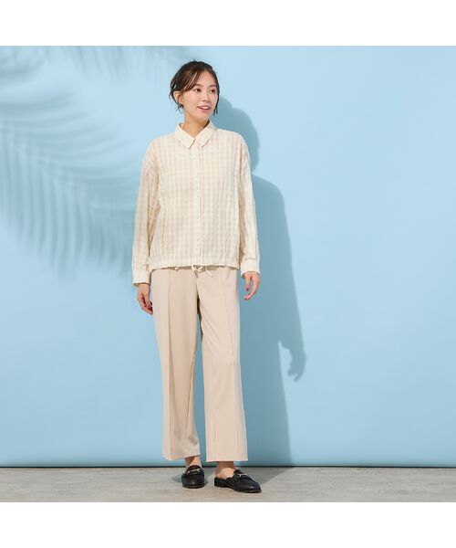 PISANO / ピサーノ その他パンツ | 【手洗いOK・セットアップ対応】フロントピンタックワイドパンツ | 詳細4