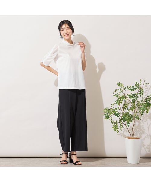 PISANO / ピサーノ その他パンツ | 【手洗いOK・セットアップ対応】フロントピンタックワイドパンツ | 詳細10
