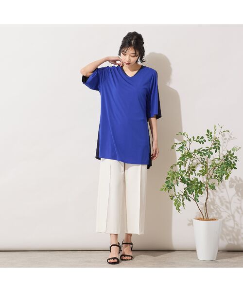 PISANO / ピサーノ ショート・ハーフ・半端丈パンツ | 【手洗いOK・接触冷感・吸水速乾・紫外線抑制】ワイドストレートパンツ | 詳細4