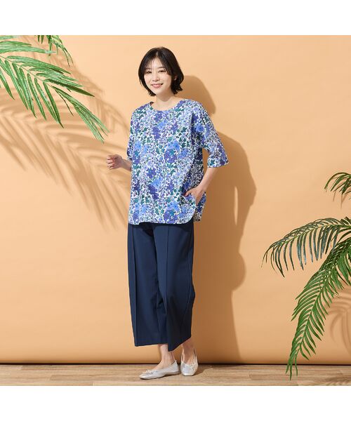 PISANO / ピサーノ ショート・ハーフ・半端丈パンツ | 【手洗いOK・接触冷感・吸水速乾・紫外線抑制】ワイドストレートパンツ | 詳細6