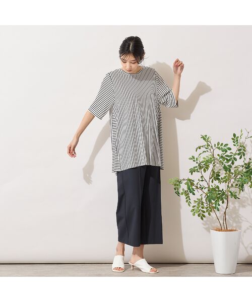 PISANO / ピサーノ ショート・ハーフ・半端丈パンツ | 【手洗いOK・接触冷感・吸水速乾・紫外線抑制】ワイドストレートパンツ | 詳細11