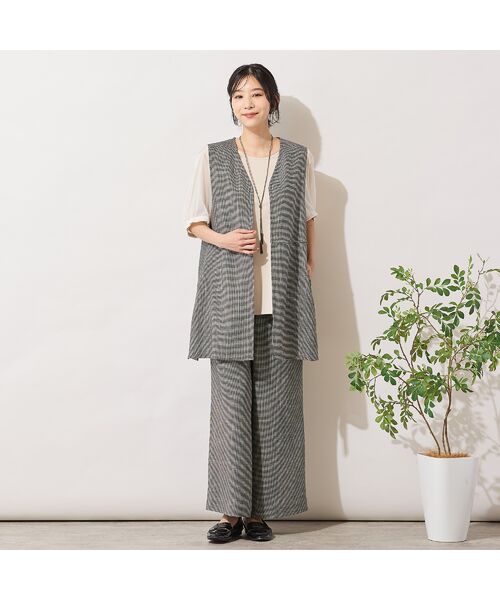 PISANO / ピサーノ その他パンツ | 【セットアップ対応】カラミワイドパンツ | 詳細6