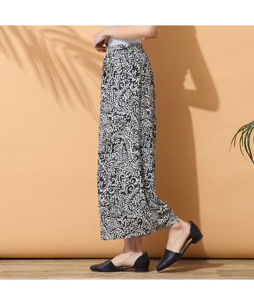 PISANO / ピサーノ ショート・ハーフ・半端丈パンツ | 【手洗いOK・セットアップ対応】ペイズリープリントイージーパンツ | 詳細1