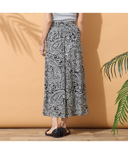 PISANO / ピサーノ ショート・ハーフ・半端丈パンツ | 【手洗いOK・セットアップ対応】ペイズリープリントイージーパンツ | 詳細2