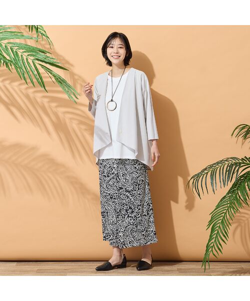 PISANO / ピサーノ ショート・ハーフ・半端丈パンツ | 【手洗いOK・セットアップ対応】ペイズリープリントイージーパンツ | 詳細5