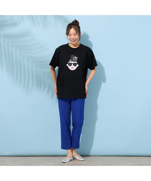 PISANO / ピサーノ カットソー | 【手洗いOK・綿100％・HAPPY FACEコラボ】エマちゃんTシャツ | 詳細7