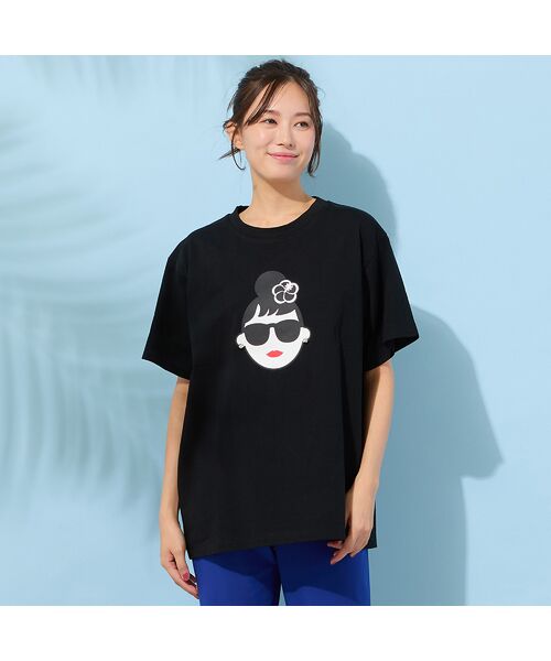 PISANO / ピサーノ カットソー | 【手洗いOK・綿100％・HAPPY FACEコラボ】エマちゃんTシャツ（ブラック）