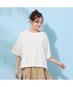 PISANO / ピサーノ カットソー | 【手洗いOK・紫外線防止・接触冷感】『Soleil』袖プリントカットソー