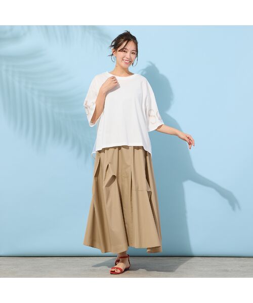 PISANO / ピサーノ カットソー | 【手洗いOK・紫外線防止・接触冷感】『Soleil』袖プリントカットソー | 詳細2