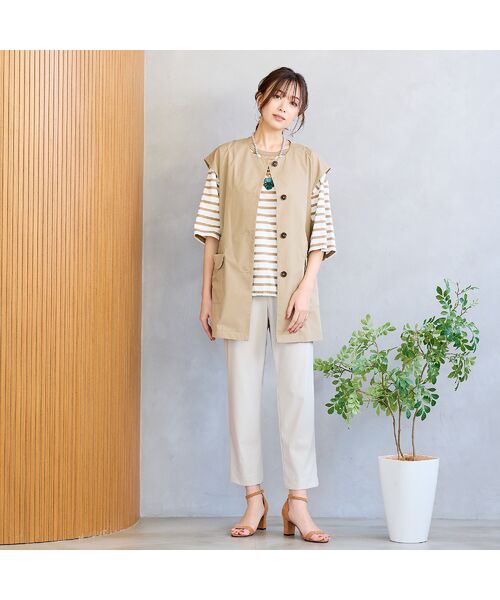 PISANO / ピサーノ カットソー | 【手洗いOK・綿100％】ボーダーリラックスカットソー | 詳細6