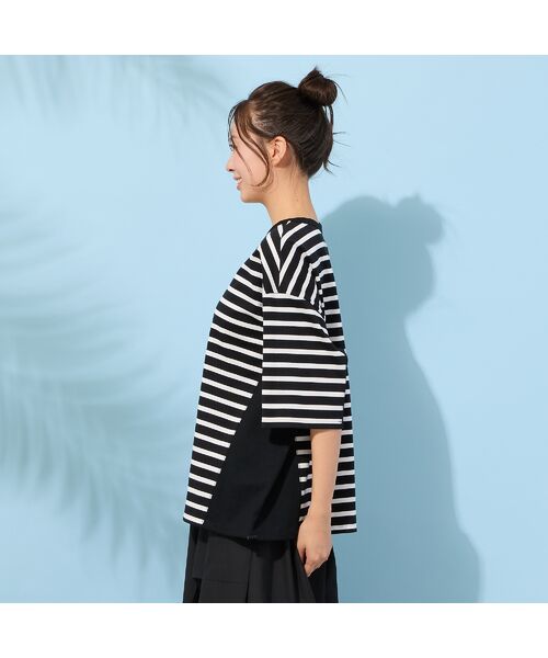 PISANO / ピサーノ カットソー | 【手洗いOK・綿100％】ボーダーリラックスカットソー | 詳細8